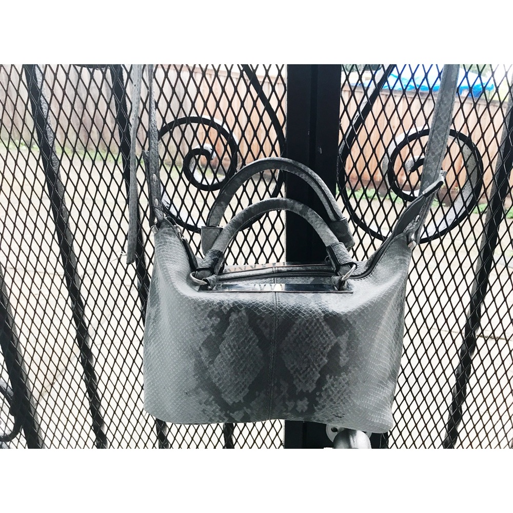 Small target purse with snake skin pattern